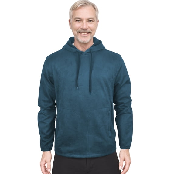 Monterey Club Men's Suede Hoodie long Sleeve Suede Pullover #3727