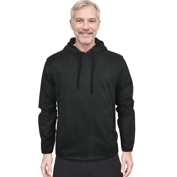 Monterey Club Men's Suede Hoodie long Sleeve Suede Pullover #3727