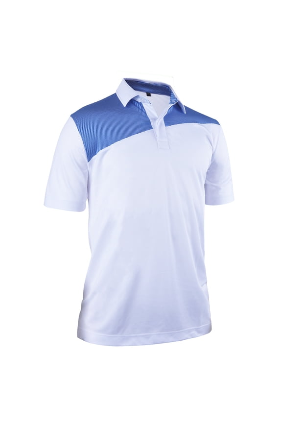 Men's Sun Stripe Contrast Golf Golf Polo Shirt #1141