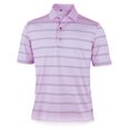 thumbnail image 1 of Monterey Club Men's Thompson Stripe Texture Golf Polo Shirt #1669, 1 of 2