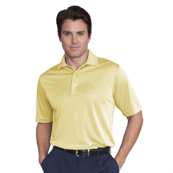 Monterey Club Men's Tonal Pinstripe Texture Solid Golf Polo Shirt #1087