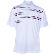 Monterey Club Men's Tri Element Print Contrast Golf Polo Shirt #1526