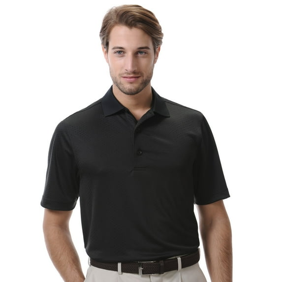 Monterey Club Men's Triangular Emboss Texture Golf Polo Shirt #1219