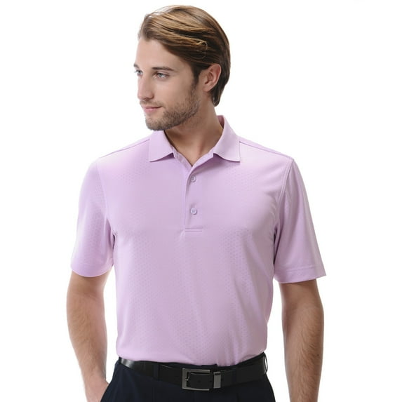 Monterey Club Men's Triangular Emboss Texture Golf Polo Shirt #1219