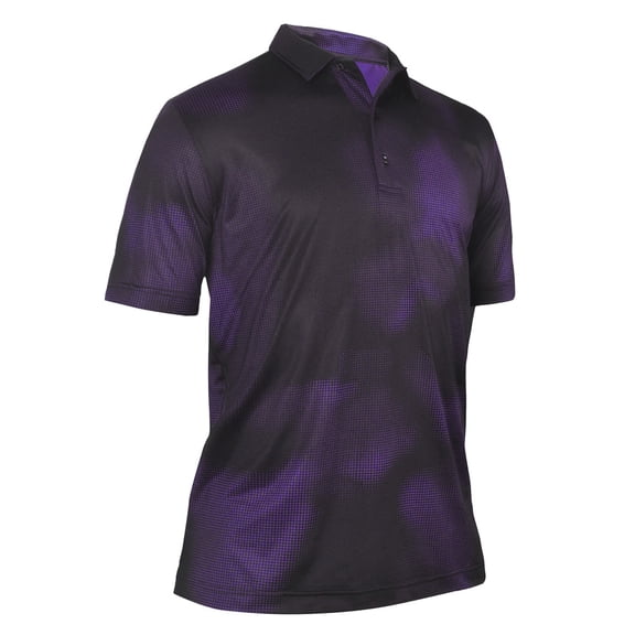 Monterey Club Men's Two Tone Dot Printed Golf Polo Shirt #1291