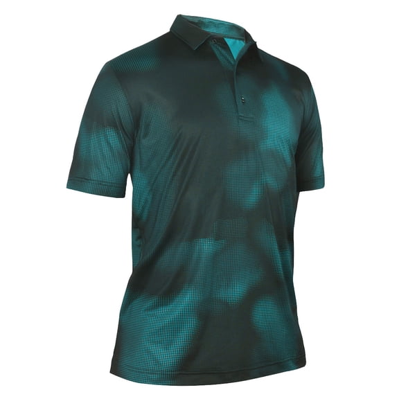 Monterey Club Men's Two Tone Dot Printed Golf Polo Shirt #1291