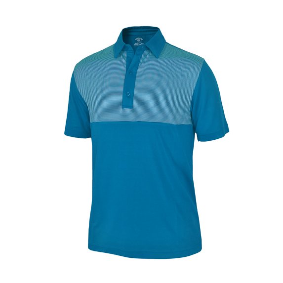 Monterey Club Men's Ultimate Pinstripe Contrast Golf Polo Shirt #1136