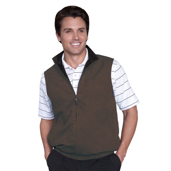 Monterey Club Men's Vegan Suede Full Zip Sport Vest #1715