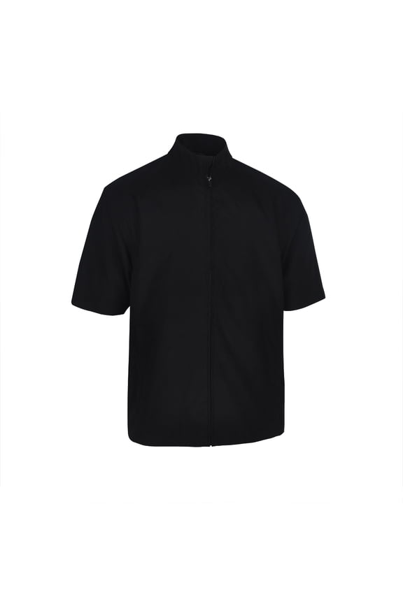 Men's Water repellent shell Full Zip Wing collar Full Lining Short Sleeve Sport Windbreaker #1792