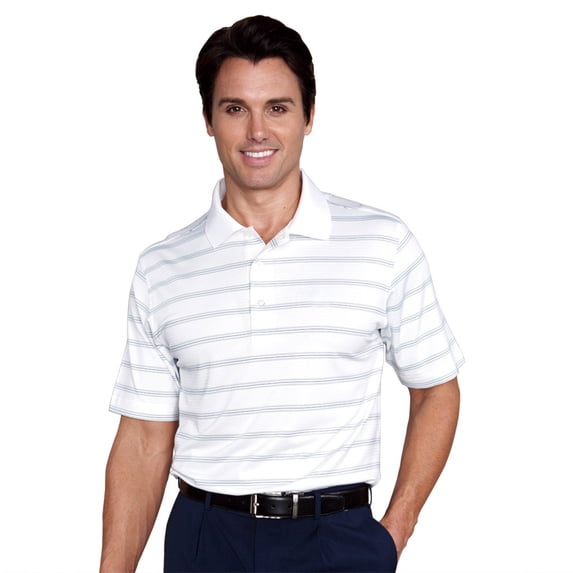 Monterey Club Men's West Tonal Stripe Texture Golf Polo Shirt #1631