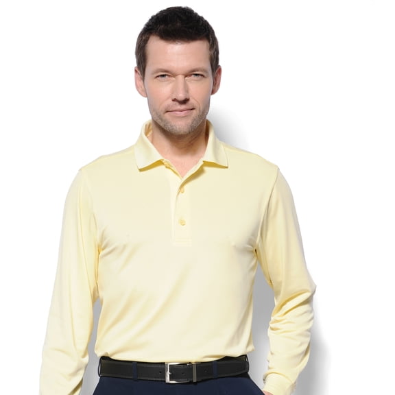 Monterey Club Men's X-Cool Collection Solid Long Sleeve Golf Polo Shirt #1099