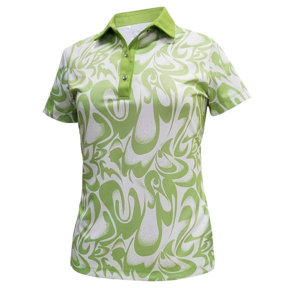 Monterey Club Women's Abstract Print Golf Polo Shirt #2404
