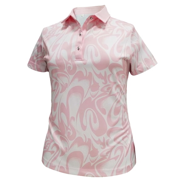 Monterey Club Women's Abstract Print Golf Polo Shirt #2404