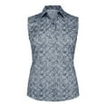 thumbnail image 1 of Monterey Club Women's Air Brush Printed Sleeveless Golf Polo Shirt #2663, 1 of 2