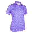 thumbnail image 1 of Monterey Club Women's Air Brush Printed Tailored Collar Golf Polo Shirt #2664, 1 of 2