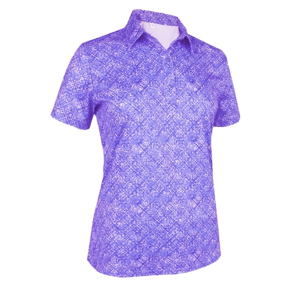 Monterey Club Women's Air Brush Printed Tailored Collar Golf Polo Shirt #2664