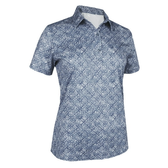 Monterey Club Women's Air Brush Printed Tailored Collar Golf Polo Shirt #2664