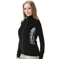 thumbnail image 1 of Monterey Club Women's Animal Print Contrast Cardigan Sweater #6146, 1 of 2