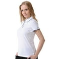 thumbnail image 1 of Monterey Club Women's Animal Print Solid Golf Polo Shirt #2640, 1 of 2