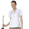 thumbnail image 1 of Monterey Club Women's Asym Contrast Zip Golf Polo Shirt #2281, 1 of 2