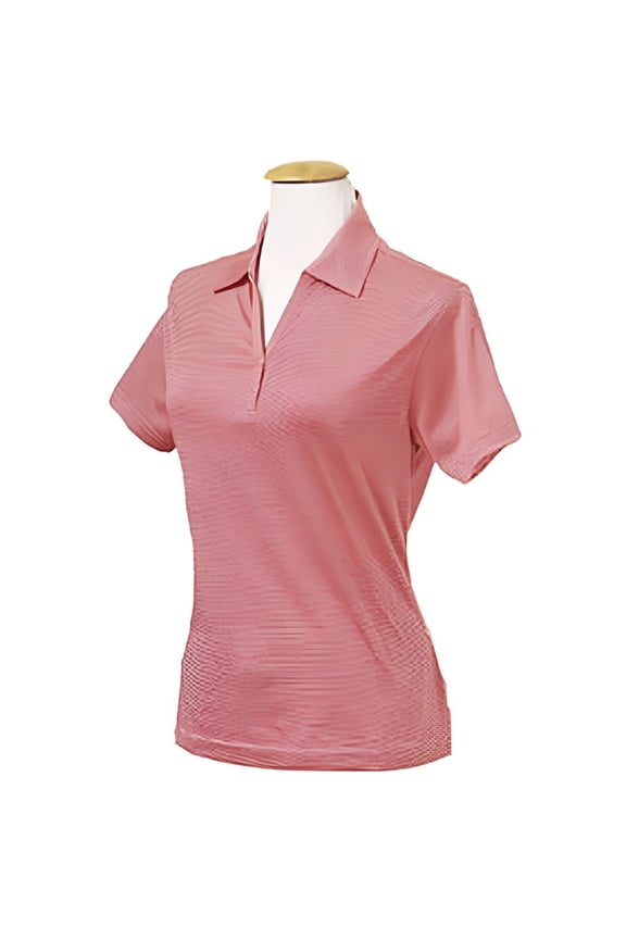 Women's Birdie Stripes V-Neck Short Sleeve Golf Polo Shirt #2212