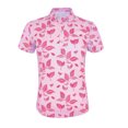 thumbnail image 1 of Monterey Club Women's Blossom Print Tailored Collar Short Sleeve Golf Polo Shirt #4518, 1 of 2