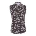 thumbnail image 1 of Monterey Club Women's Blossom Print Tailored Collar Sleeveless Golf Polo Shirt #4519, 1 of 2