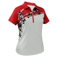 thumbnail image 1 of Monterey Club Women's Cab Blossom Print Contrast Golf Polo Shirt #2616, 1 of 3