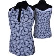 thumbnail image 1 of Monterey Club Women's Carolinas Print Contrast Sleeveless Golf Polo Shirt #2661, 1 of 2