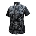 thumbnail image 1 of Monterey Club Women's Chalk Floral Print Contrast Golf Polo Shirt #2498, 1 of 2