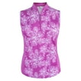 thumbnail image 1 of Monterey Club Women's Chalk Floral Print Contrast Sleeveless Golf Polo Shirt #2497, 1 of 2