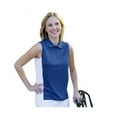 thumbnail image 1 of Monterey Club Women's Contrast Colorblock Sleeveless Golf Polo Shirt #2039, 1 of 2