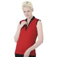 thumbnail image 1 of Monterey Club Women's Contrast Notched Collar Sleeveless Golf Polo Shirt #2191, 1 of 2