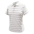 thumbnail image 1 of Monterey Club Women's Contrast Seam Stripe Blocking Golf Polo Shirt #2331, 1 of 3