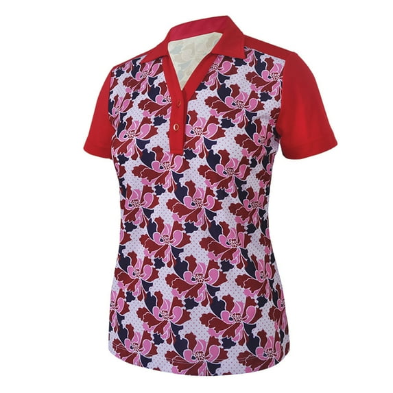 Monterey Club Women's Dandy Contrast Golf Polo Shirt #2392