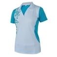 thumbnail image 1 of Monterey Club Women's Dianthus Print Contrast Golf Polo Shirt #2406, 1 of 3
