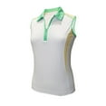 thumbnail image 1 of Monterey Club Women's Double Rotation Contrast Sleeveless Golf Polo Shirt #2271, 1 of 2