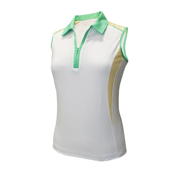 Monterey Club Women's Double Rotation Contrast Sleeveless Golf Polo Shirt #2271