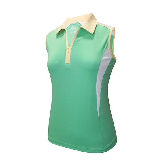 Monterey Club Women's Double Rotation Contrast Sleeveless Golf Polo Shirt #2271