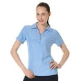 thumbnail image 1 of Monterey Club Women's Energy Emboss Print Texture Golf Polo Shirt #2140, 1 of 2