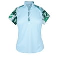 thumbnail image 1 of Monterey Club Women's Fairway Print Contrast Golf Polo Shirt #2502, 1 of 3