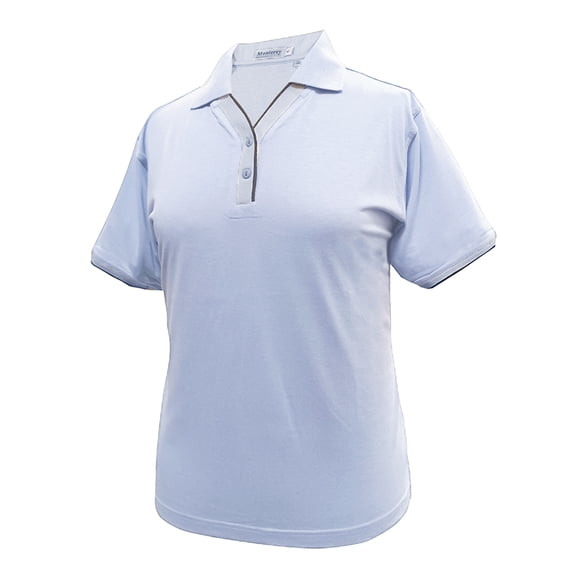 Monterey Club Women's Fashion Contrast rib Golf Polo Shirt #2076