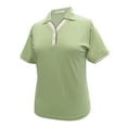 thumbnail image 1 of Monterey Club Women's Fashion Contrast rib Golf Polo Shirt #2076, 1 of 2