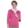 thumbnail image 1 of Monterey Club Women's Fine Gauge Cable Knit Crew Neck Cardigan #6165, 1 of 2