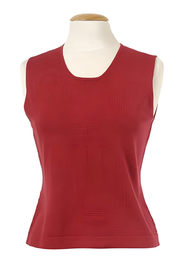 Women's Fine Gauge Flat Shell Sleeveless Sweater #6129