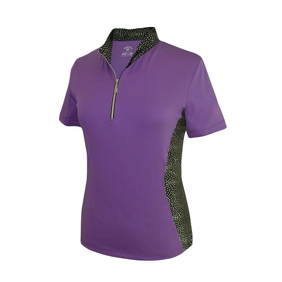 Monterey Club Women's Fireworks Foil Contrast Golf Polo Shirt #2305