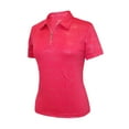 thumbnail image 1 of Monterey Club Women's Fireworks Foil Print Zip Golf Polo Shirt #2441, 1 of 2