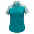 thumbnail image 1 of Monterey Club Women's Floral Contrast Zip Golf Polo Shirt #2450, 1 of 2