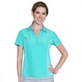 thumbnail image 1 of Monterey Club Women's Floral Emboss Texture Golf Polo Shirt #2079, 1 of 2