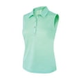 thumbnail image 1 of Monterey Club Women's Floral Emboss Texture Polo Sleeveless #2095, 1 of 2